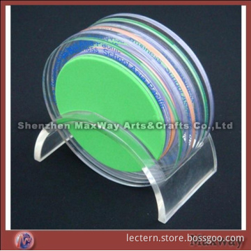 Colourful acrylic beer drink coaster pad